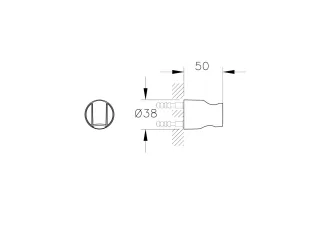 VitrA Universal Round Wandhalter für Handbrause Chrom,A45932 A45932