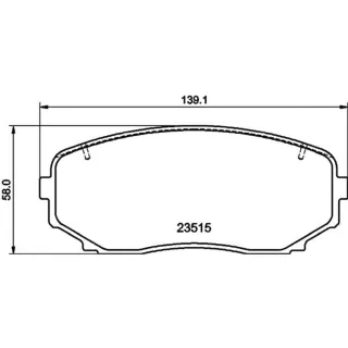 Hella Bremsbel?ge vorne Ford Edge Mazda Cx-5 Cx-7 Cx-9 Mitsubishi Pajero