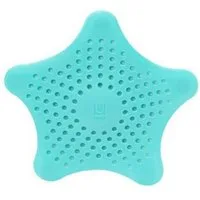 Umbra Abflusssieb Seestern Aquamarin, Kunststoff