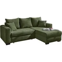 Jockenhöfer Gruppe Ecksofa Ecksofa Elmau, Größe Ottomane: L, B:235cm, optional mit Topper, mit Schlaffunktion, Topper, Bettkasten & 2 Zierkissen
