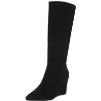 Ital-Design Eleganter Wedge-Stiefel für Damen, kniehoch, komfortabel Keilstiefel (90827599) Keilabsatz/Wedge Stiefel in Schwarz