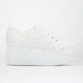 Florette Lace Bridal Platform Turnschuhe