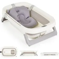 Cangaroo Babybadewanne, faltbar, eingebauter Thermometer, Badekissen