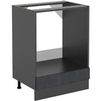 Vicco Herdumbauschrank R-Line, Schwarz Beton/Anthrazit, 60 cm ohne Arbeitsplatte (1-St)