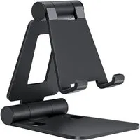 Blusmart Smartphone-Halterung Verstellbarer Handyhalter, (bis 8,00 Zoll, Faltdesign, tragbar und tragbar., Aus Aluminiumlegierung, robust und langlebig., Funktioniert auf allen Mobiltelefonen)