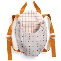 DJECO Puppen Tragetasche POMEA Puppentrage Blue Gray DJ07840, Verstellbare Träger