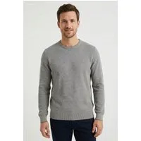 LERROS Strickpullover mit Logo-Stickerei und aus reiner Baumwolle