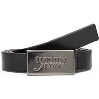 Tommy Jeans Ledergürtel TJW SCRIPT PLAQUE Breite 2 cm
