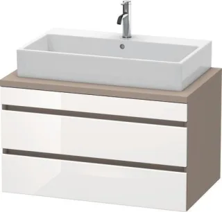 Duravit DuraStyle Konsolenwaschtischunterbau wandhängend Weiß & Basalt Hochglanz & Matt 900x548x512  DS531802243