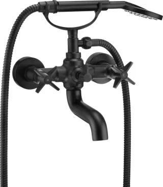 Neuesbad Serie 400 Wannenarmatur mit Brauseset, Oberfläche: schwarz matt NB1DEBQT_N11D1