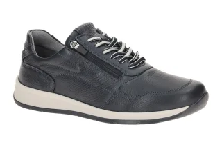 Waldl?ufer 686003 KILIAN Herren Halbschuhe blau notte Echtleder Schn?rung