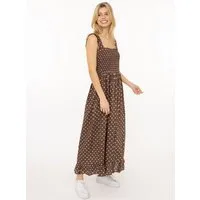 Zwillingsherz Maxikleid "Classic Dots" knöchellang, breite Träger, mit Punkten, elastisches Oberteil