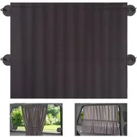 Zamboo Sonnenschutz Universal - Anthrazit, Baby Auto Sonnenschutz mit Vorhang-Funktion & UV Schutz Hitzeschutz