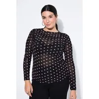 Studio Untold Longsleeve Shirt Slim Shape Mesh Langarm Herzen