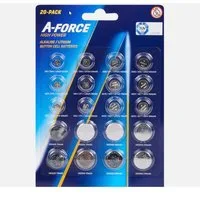 Spectrum A-Force Knopfzellen 20 Stück Mix Knopfzelle, (20 St)