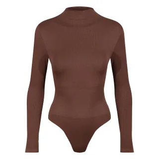 Damen Essentials Rollkragen-Bodysuit mit formender passgenauer recycelter Stretch-Qualität