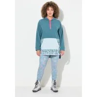 Ulla Popken Sweatshirt Fleece-Hoodie Kängurutasche Kapuze Langarm