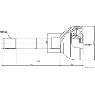 Jakoparts Antriebswellengelenk au?en Suzuki Samurai
