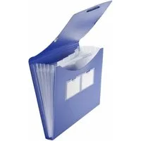 FOLDERSYS Fächermappe Fächermappe 5 Fächer blau