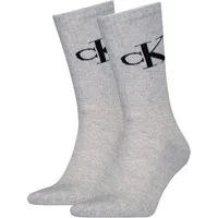 Calvin Klein Jeans Socken CKJ MEN SOCK 2P MONOGRAM (2-Paar, 2 Paar) mit verstärkter Ferse, komfortable Frotteesohle