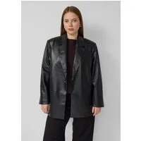 QS Jackenblazer Indoor-Blazer Blazer in Leder-Optik