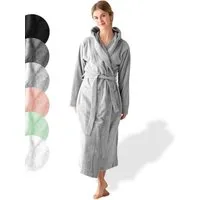 SIEGENTHAL Damenbademantel SIEGENTHAL® Damen Bademantel Frottee Velour Kapuze Weich Wellness Spa, Kapuze, Bindegürtel