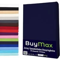 Buymax Spannbettlaken Wasserbett Spannbettlaken für Boxspringbetten Matratzen bis 35 cm Höhe, Jersey, Gummizug: Rundumgummi, (1 Stück), Spannbetttuch 97% Baumwolle, 3% Elasthan, atmungsaktiv, 40 cm Steghöhe
