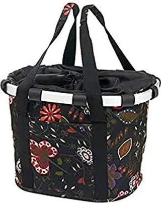 KLICKfix Reisenthel Bikebasket Lenkertasche mit Aluminumrahmen Folklore-schwarz