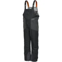 Savage Gear Thermohose Savage Gear Heatlite Thermo Bib and Brace Black Ink/Grey - Angelhose