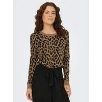 ONLY Rundhalspullover ONLVIENNA LS JQ LEO O-NECK CC KNT