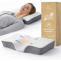 SEI Design Nackenstützkissen Sei Design orthopädisches Nackenstützkissen VISCO AIR, Viscoelastisch, Füllung: Memory Schaum, Bezug: Thermoregulierender Bezug, Seitenschläfer, Rückenschläfer, Bauchschläfer, Visco Elastik Schaum, Ergonomische Kontur, be