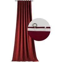 novumfix Verdunkelungsvorhang Sunout/32 bordeaux-rot Thermovorhang XXL Kräuselband bis 350 cm lang, verdunkelnd