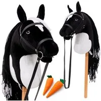 Hoofly Steckenpferd Hoofly® Hobby Horse Pferde Set mit Trense und Schraubstab in 4 Designs, (mit Trense & Schraubstab, hobby horsing, Stockpferd), Abschraubbarer Stab