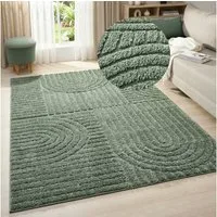 OTTO home Teppich Jonne, Boho-Design, Scandi, Designteppich, rechteckig, Höhe: 20 mm, Hoch-Tief, 3D Optik, skandinavischer Stil, Wohnzimmer, Schlafzimmer