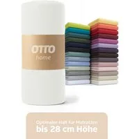 OTTO home Spannbettlaken BLACKBERRY in BASIC und PREMIUM Qualität, 100% Baumwolle, Jersey (110 g/m), Gummizug: rundum, (1 Stück), für hohe Matratzen bis 28 cm, Bettlaken, Spannbetttuch, pflegeleicht