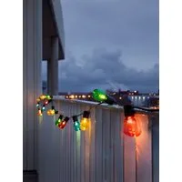 KONSTSMIDE LED-Lichterkette Weihnachtsdeko aussen, 20-flammig, LED Biergartenkette, bunt, 20 bunte Birnen / 40 warm weiße Dioden