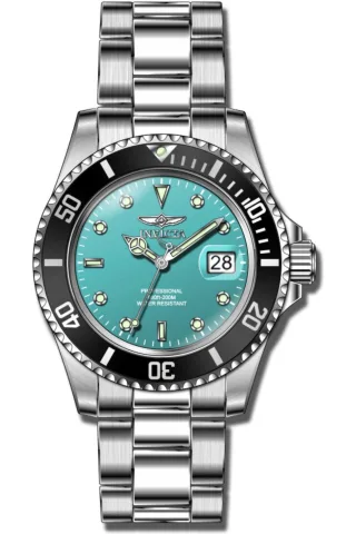 Invicta Pro Diver 50941 Herrenuhr - Quarzwerk - Edelstahl mit blauem Zifferblatt - 43 mm