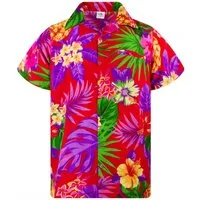 King Kameha Hawaiihemd "Pineapple" Funky Hawaii-Hemd Herren Kurzarm Front-Tasche Stylish