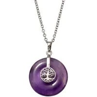 Firetti Kette mit Anhänger Schmuck Geschenk Halsschmuck Halskette Ankerkette Lebensbaum Edelstein, Made in Germany - mit Edelstein