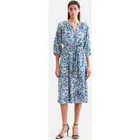 seidensticker Sommerkleid 3/4 V-Neck Druck