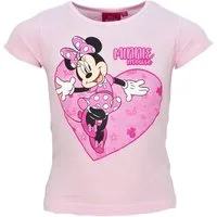 Disney Print-Shirt Disney Minnie Maus Mädchen Kinder kurzarm T-Shirt 100% Baumwolle, Gr. 98 bis 128