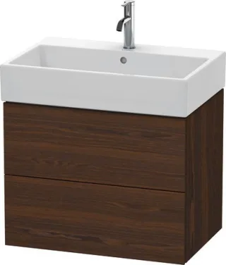 Duravit L-Cube Waschtischunterbau wandhängend Nussbaum gebürstet Matt 684x459x544 mm - LC627606969 LC627606969