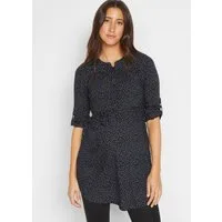 bonprix Umstandskleid aus Viskose, Loose Fit, mit Knopfleiste, mit abnehmbarem Bindeband