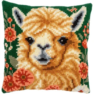 Kreuzstichkissen "Lama"