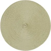 Haus und Deko Platzset Platzset rund ca. 35 cm Ø abwaschbar Bast Optik Tischset Platzdeckche, (1-St)