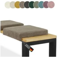 Lycce Bankauflage Bankauflage Klemmkissen 1 Leiste, Cordstoff extra Polsterung, (1 St), für Banktiefe ab 35 cm, verrutscht nicht, versch. Farben