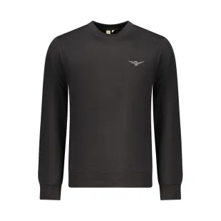 Akademie Militär Schwarz Baumwolle Herren Sweatshirt