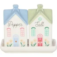 Something Different Salz- / Pfefferstreuer Sweet Salz - und Pfefferstreuer Haus Pastell vintage, (Salz- und Pfefferstreuer Set)