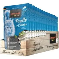 Leonardo Catfood Forelle & Catnip - getreidefreies Nassfutter reich an Omega-3 16x85g, Nassfutter für: Katzen