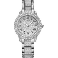 Taffstyle Quarzuhr Damen Kristall Armbanduhr Mädchen Uhr mit römischen Ziffern, (Edle Armbanduhr mit funkelnden Steinen in Gold, Silber oder Roségold erhältlich - Geschenkidee)